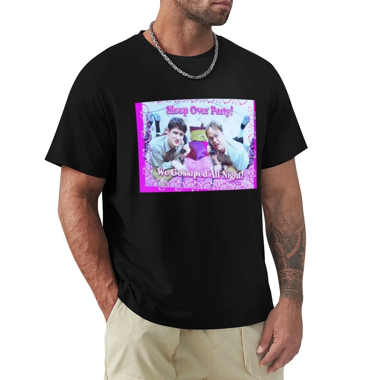 the office dwight schrute and gabe sleepover T-Shirt Casual Everyday Short Sleeve T-Shirt