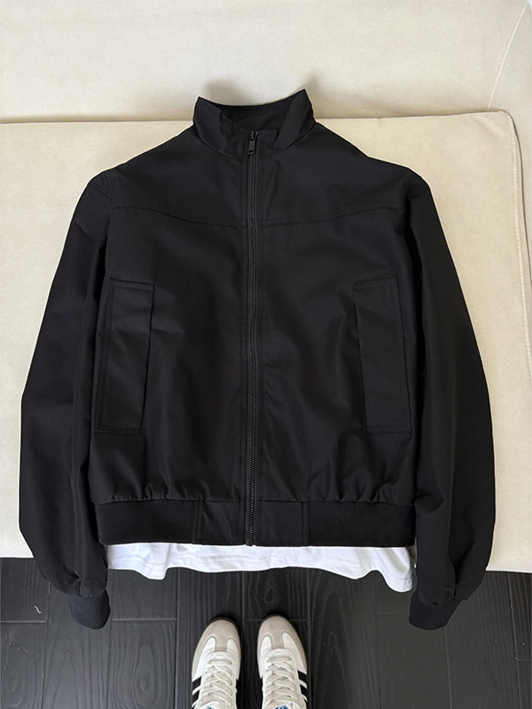 เสื้อแจ็คเก็ตกันลม Cleanfit American Sle รุ่น Jaet ort สำหรับกิจกรรมกลางแจ้ง แบบเบสบอล คอตั้ง สำหรับผู้หญิงและผู้ชาย แฟชั่นฤดูใบไม้ร่วง เสื้อคลุม