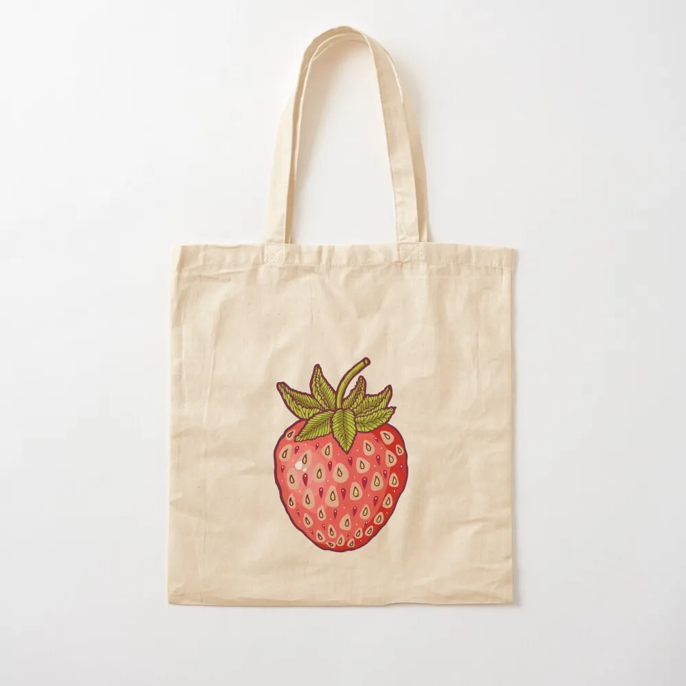 strawberry fields Tote Bag bag for beach Shopping bags custom canvas bag