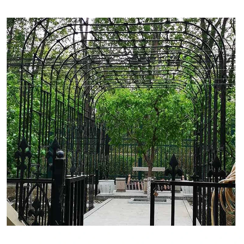

Outdoor Simple Design Plastic Coated Metal Steel Garden Arch Arbor for Climbing Plants Flowers Garden Trellis