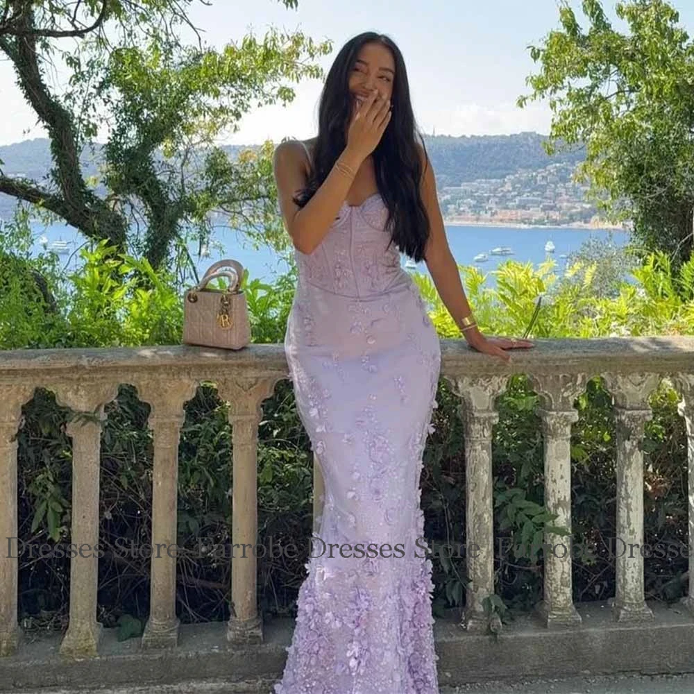 فساتين حفلات نسائية رومانسية جيرسي حورية البحر/البوق فستان عيد ميلاد الخزامى الحبيب الدانتيل زين فساتين لحضور الحفلات الموسيقية للسيدات