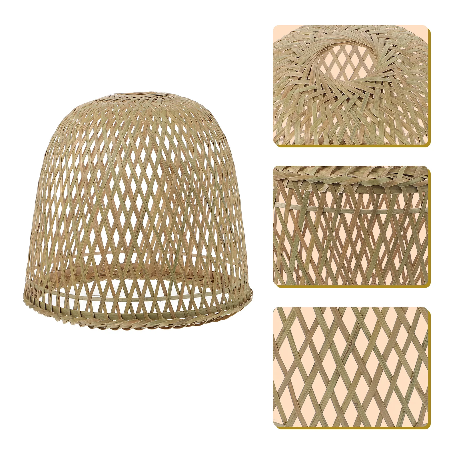 

Bamboo Weaving Lampshade Vintage Rattan Ceiling Lamp Cover For Home Decor Dining Room Pendant Light Decorative Shade Lighting