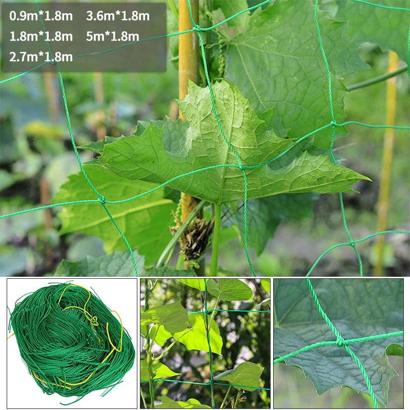 Garden Climbing Netting Nylon Plant Trellis Support Loofah Morning Glory Flower Cucumber Vine Net Vegetables Garden Products