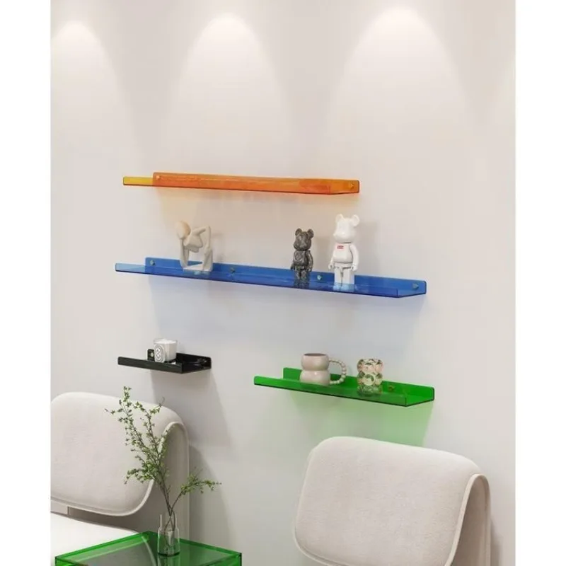 

Minimalist style on the wall of the household bathroom, storage behind the sofa, shelves, dormitory bookshelves, transparent mag