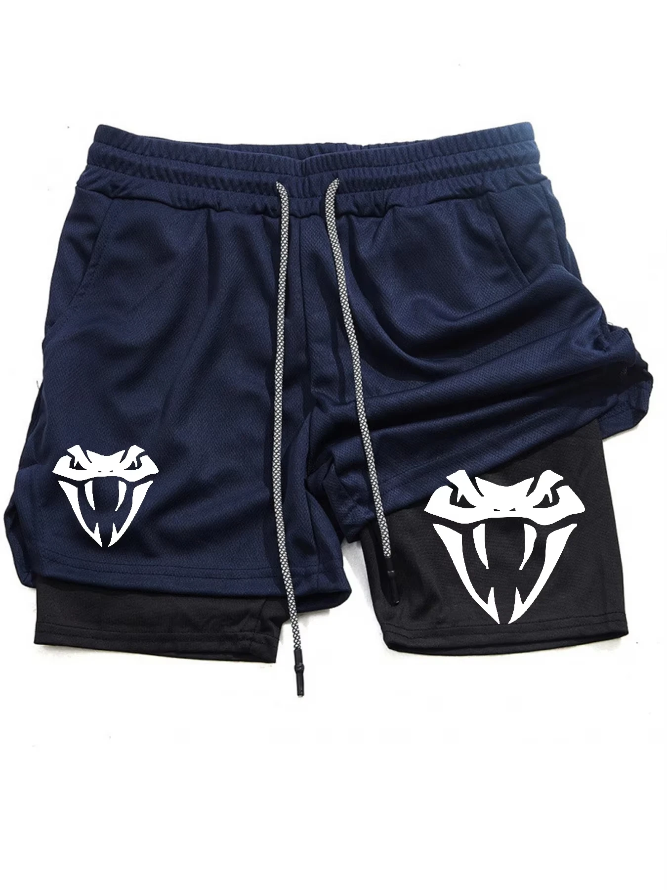 Summer sports versatile double layer men's shorts everyday casual quick-drying sports shorts men