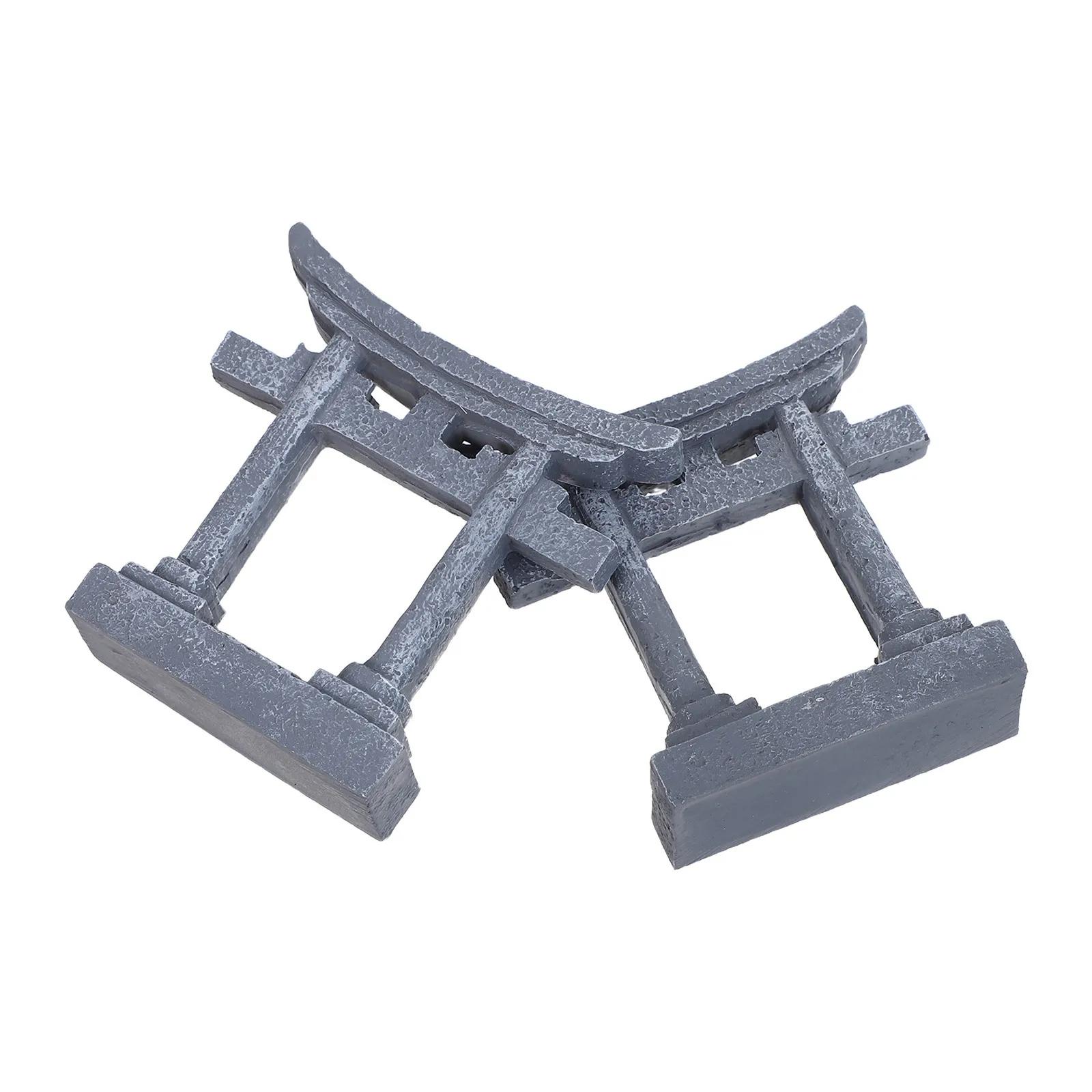 

2Pcs Miniature Resin Torii Gates Japanese Garden Micro Landscape Ornaments Small Zen Garden Sand Tray Fish Tank Decor
