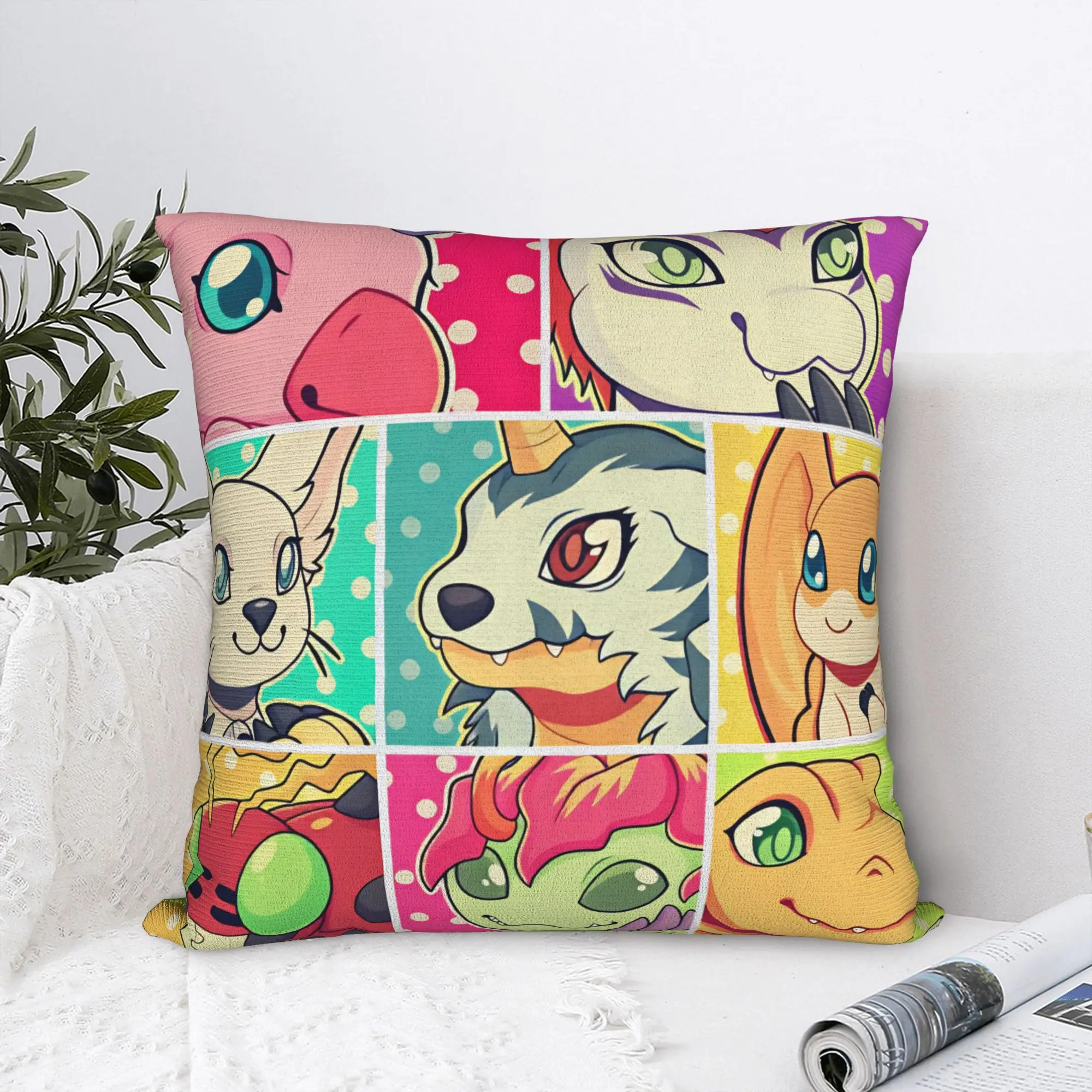 Digimons Pillow Case  Funny Pillow Cover Print Pillowcases For Sofa Car Home Decor