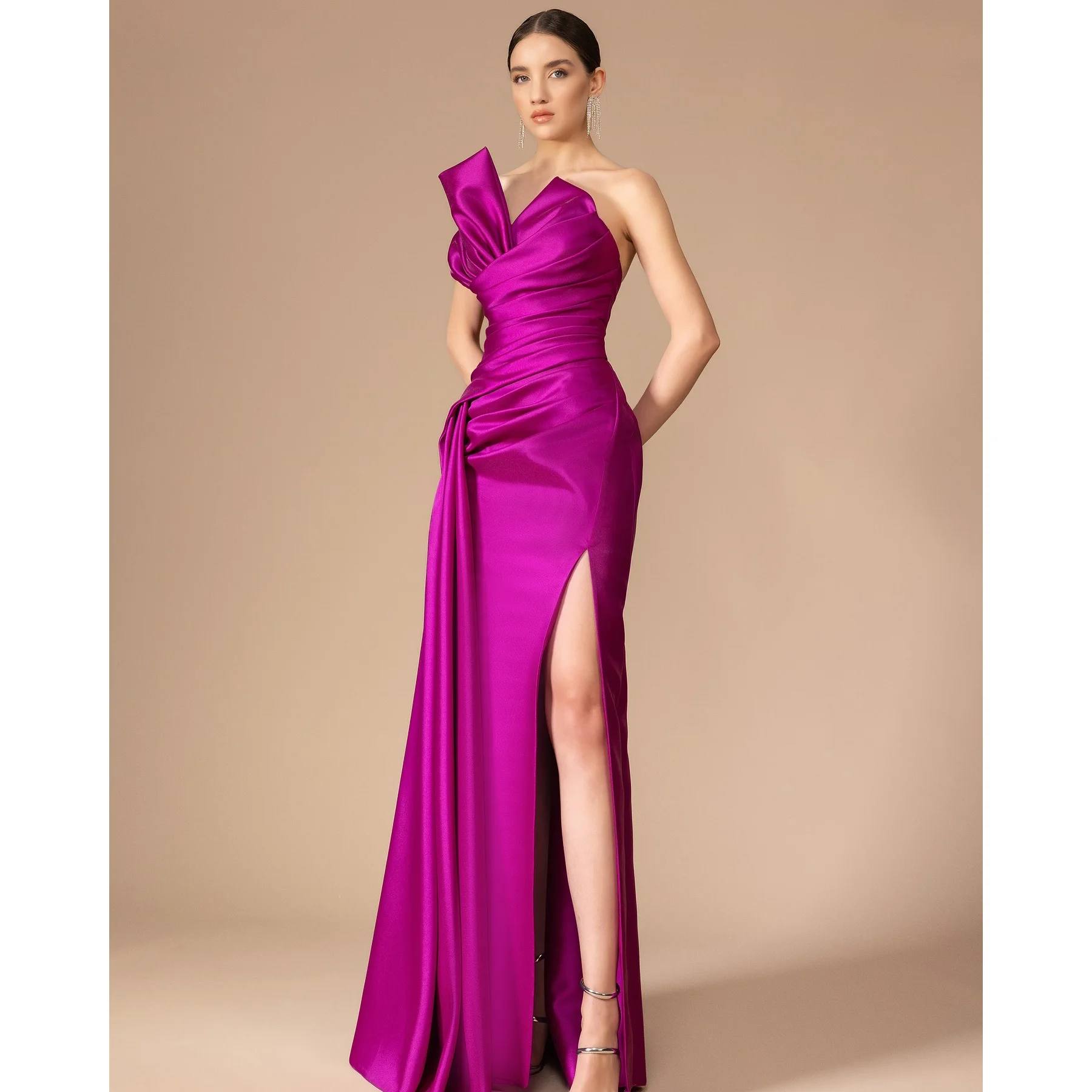 

Welove Elegant Strapless Evening Dresses 2025 Customized Mermaid Wedding Party Gowns Sleeveless Dubai Prom Dress