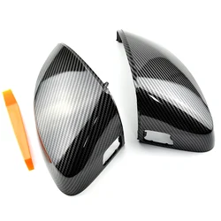 For Audi A3 S3 8V RS3 2013 2014 2015 2016 2017 2018 2019 RearView Mirror Case Cover Carbon fiber pattern or Black Cover