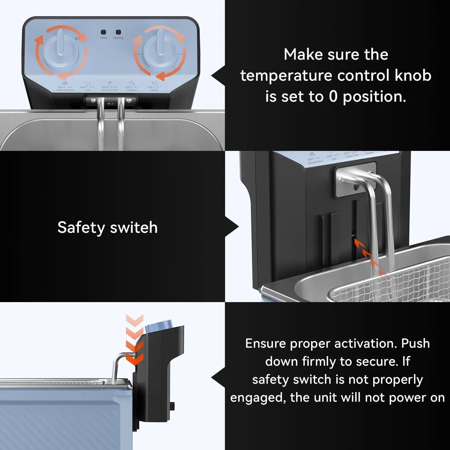 Friteuse électrique en acier inoxydable, 1700W 10.6QT, avec grands paniers et contrôle précis de la température, pour restaurant ou maison