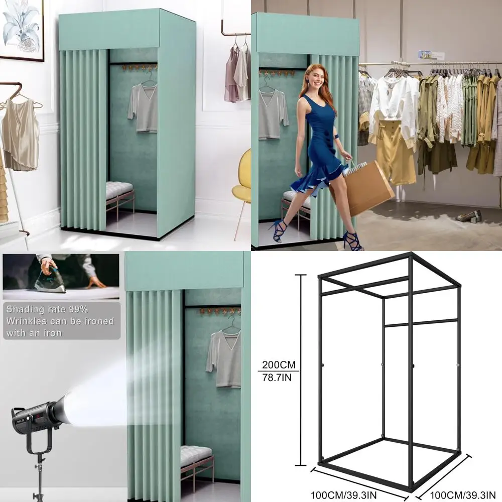 كشك تركيب متجر الملابس المحمول مع ستارة خصوصية قابلة للطي لاستخدام المول #1