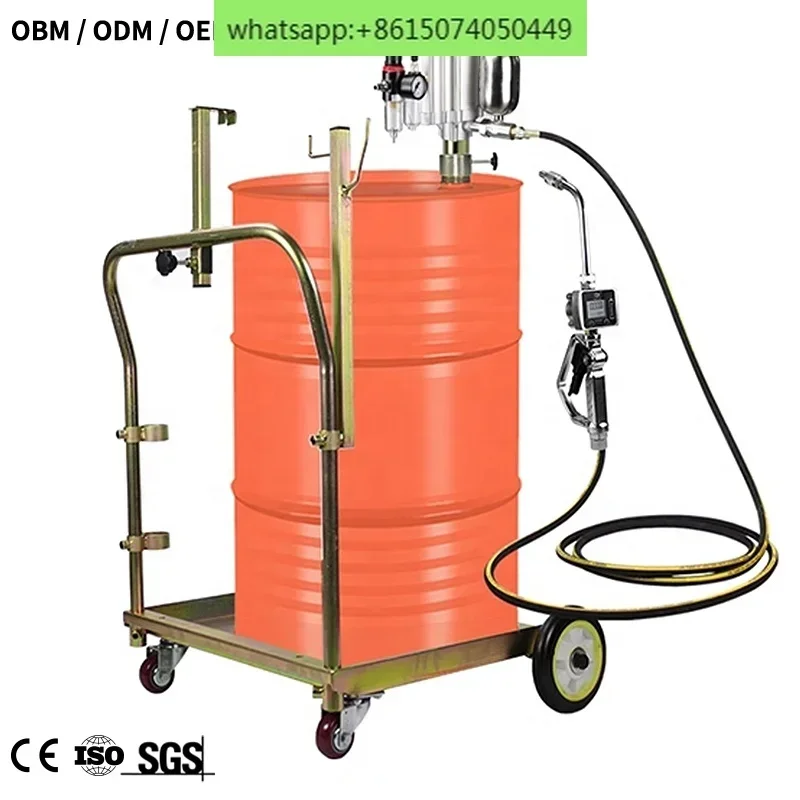 50 gallon High Pressure Air Operated Pneumatic oil transfer pump oil drum trolley barrel pump for oil pumping