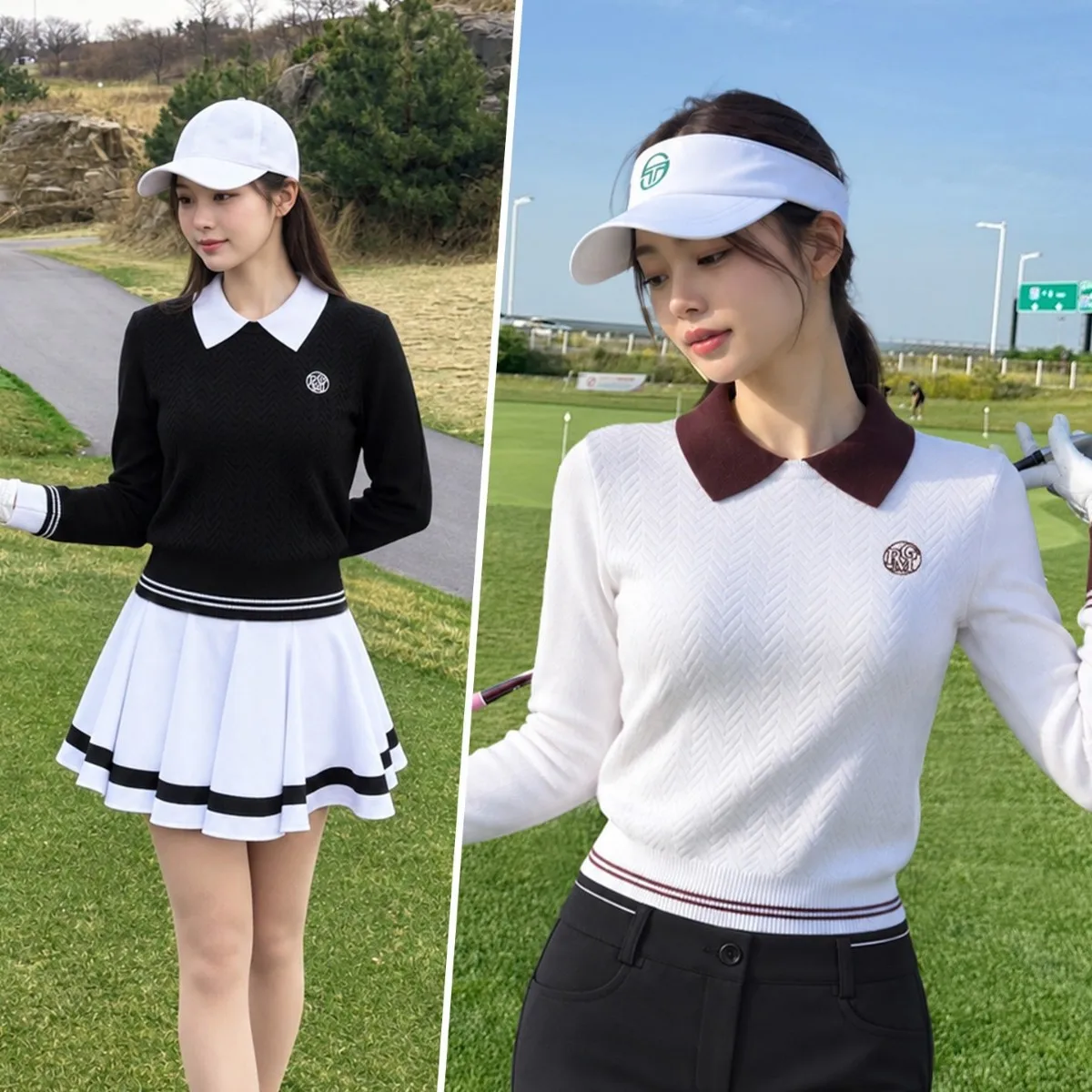 pgm-preppy-style-women-golf-sweater-slim-polo-collar-pullover-ladies-long-sleeve-knitted-sports-shirts-korean-style-autumn-top
