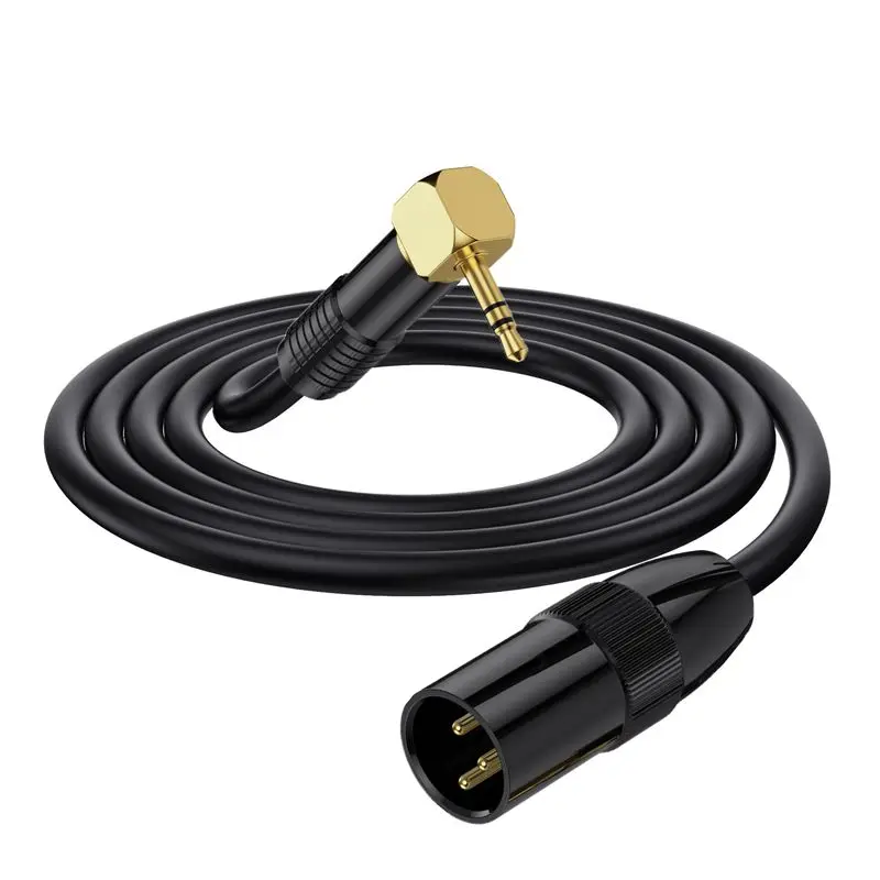 90 Degree Elbow Metal Shell Gold-Plated XLR Male Female To DC3.5mm Stereo Male Female Microphone Speaker Mixer Audio Cable