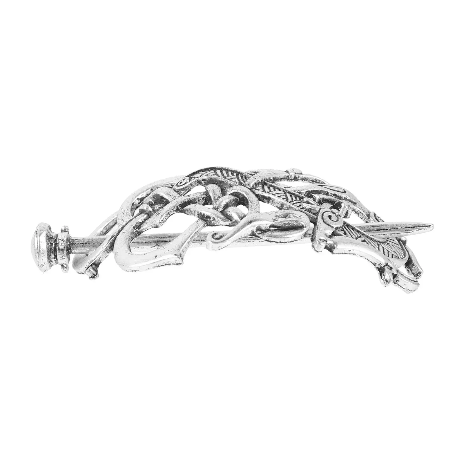 Hair Clip Viking Clips Irish Accessories Medieval Moon Geometric Barrettes Styling Metal Long Man