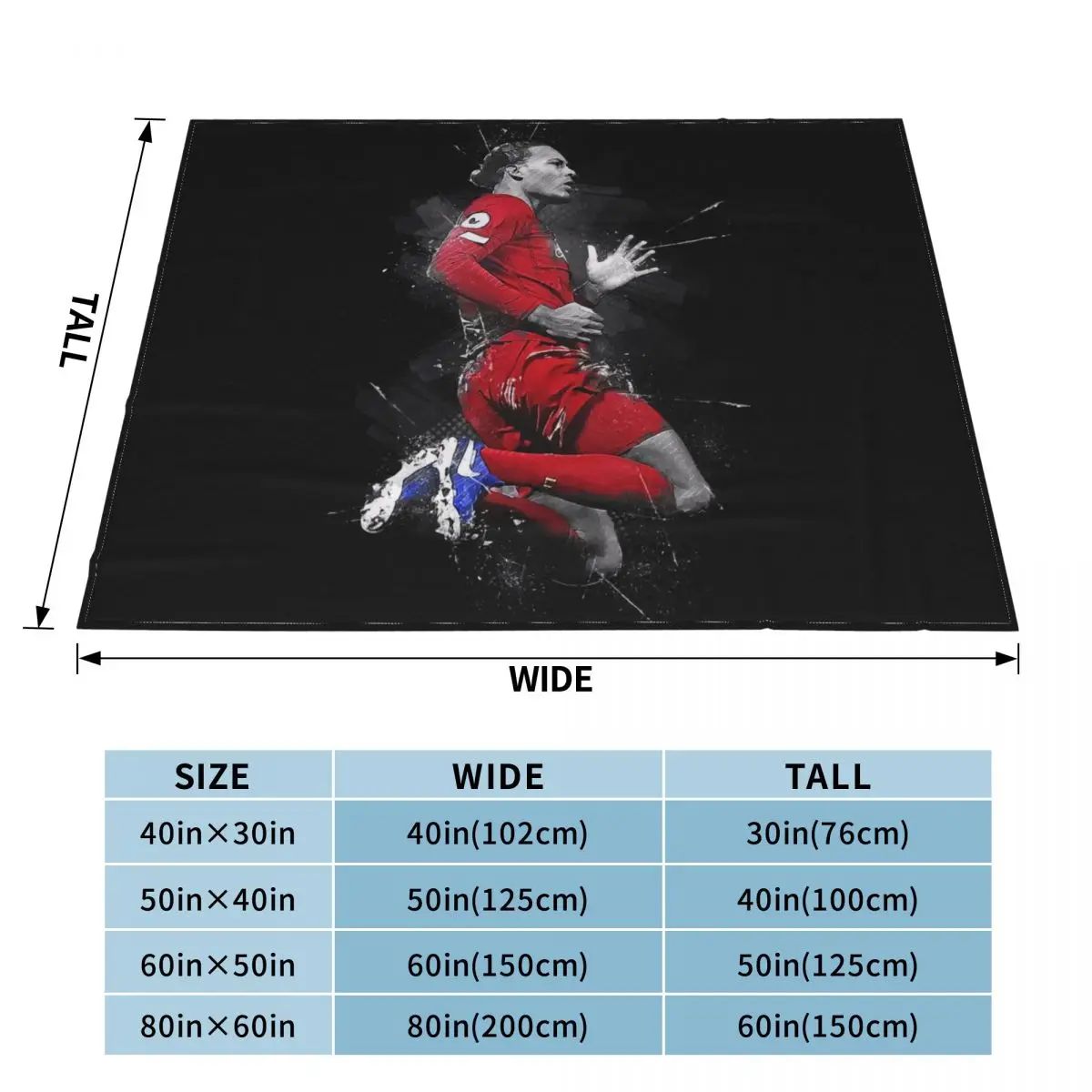 Art Virgil Van Dijk Illustration An Ultra-Soft Micro Fleece Blanket