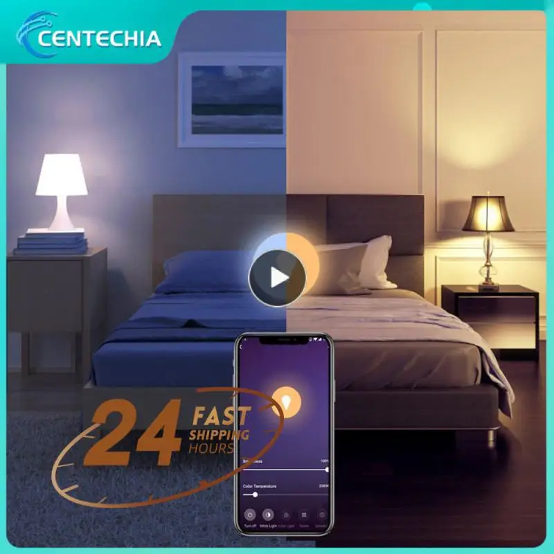 หลอดไฟอัจฉริยะหรี่แสงได้ผ่าน WiFi หลอดไฟ RGB C & W E26 E27 B22หลอดไฟอัจฉริยะ Alexa Home cozylife ควบคุมด้วยเสียงผ่านแอป