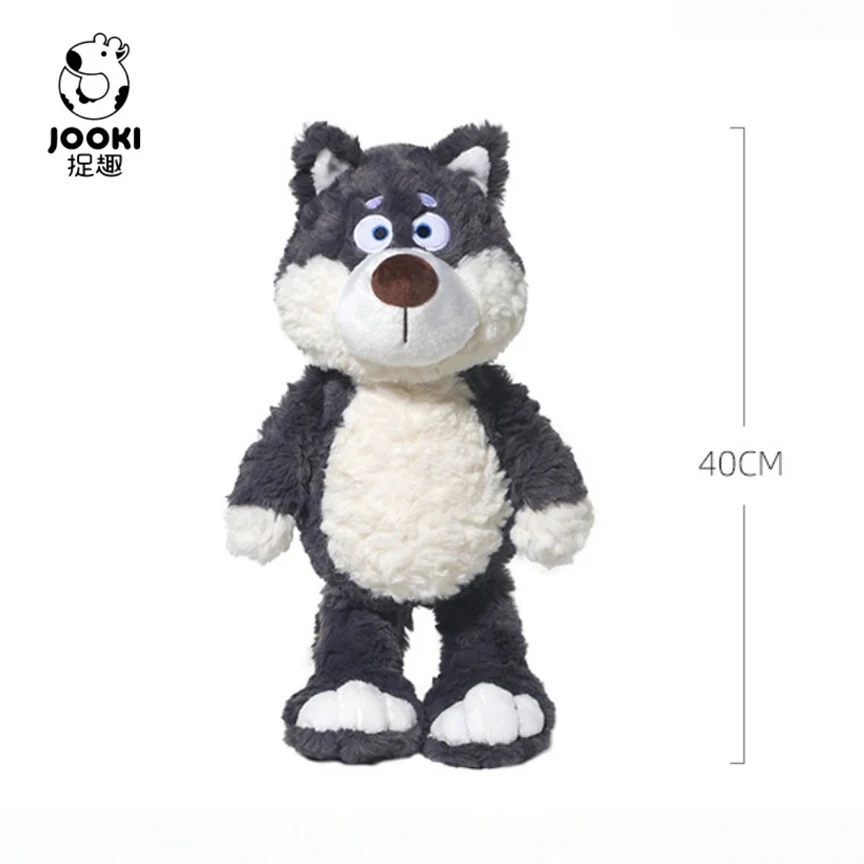 40cm Urocza Szara Pluszowa Zabawka Wilk, Wypchany Zwierzak Wilk, Super Miękka Pluszowa Lalka, Prezent dla Dzieci