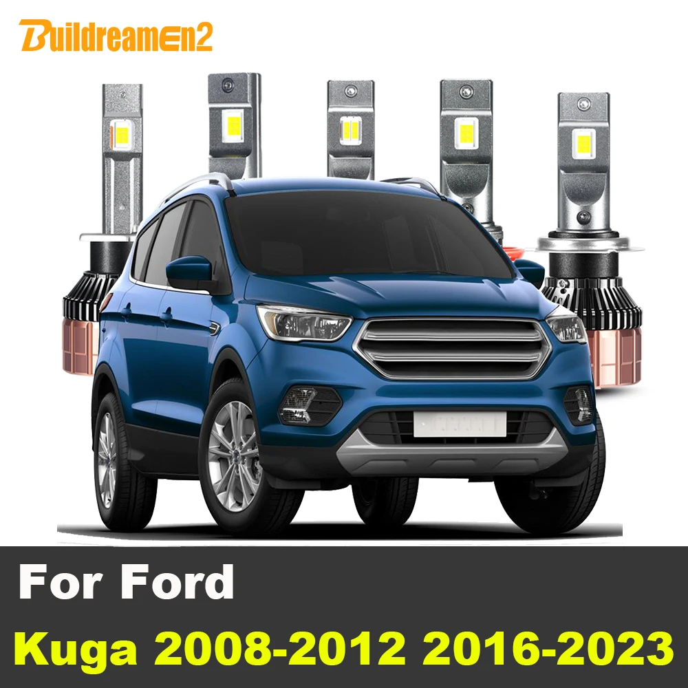 

2 X High Bright LED Headlight High Low Beam For Ford Kuga 2008-2012 2016-2023 Car Front Canbus Head Light 100W 20000LM