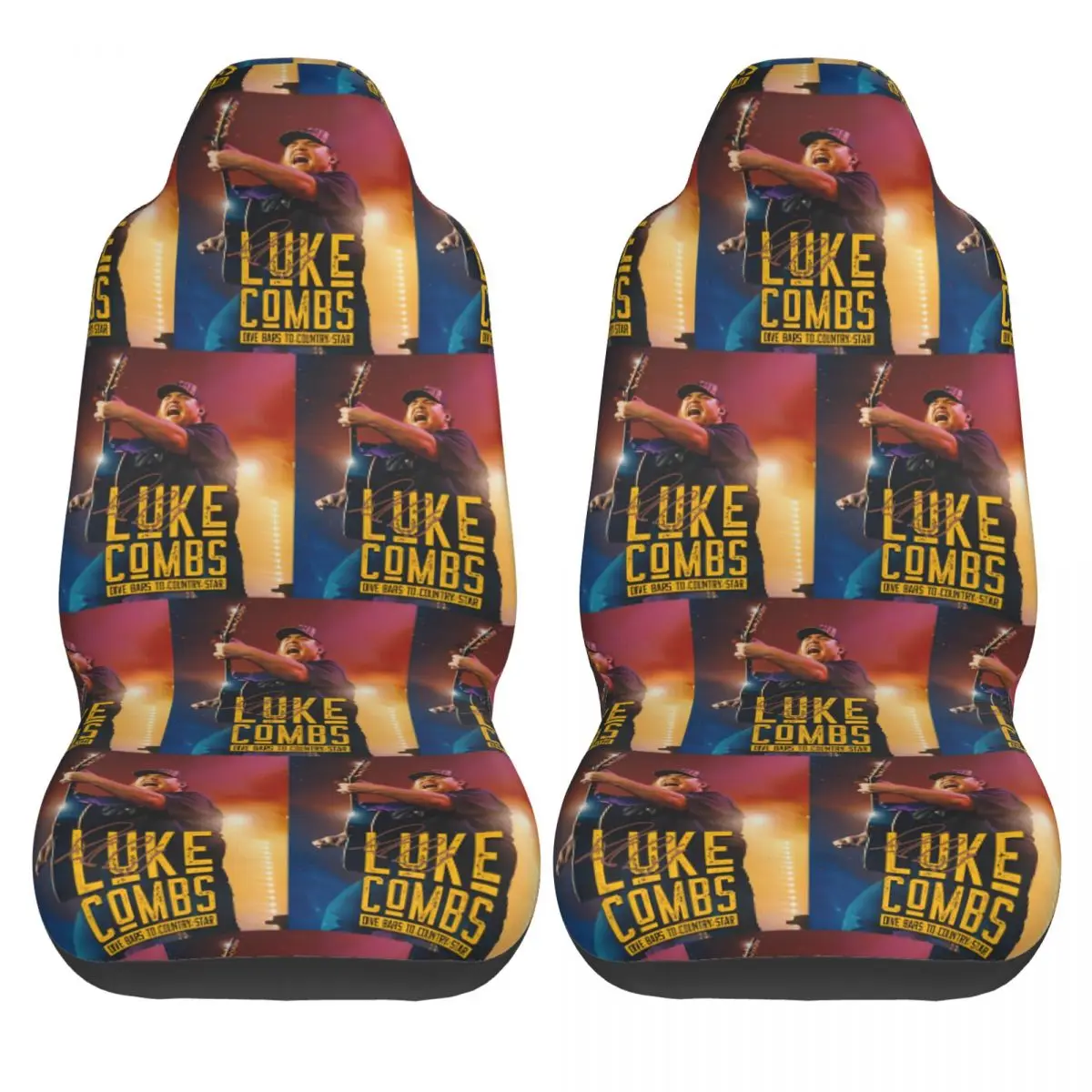

Singer L-Luke C-Combs Car Seat Covers Premium Bus Auto Seat Covers Polyester Stretch Two Pieces Cover
