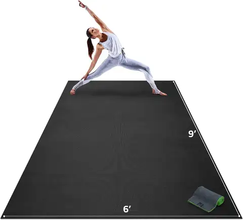 Extra Large Yoga Mat 9x6/12x6/15x6 ft, 8mm Thick Non-Slip Exercise Mat for Home Gym, Ultra Comfortable Workout Floor Mat for Stretching