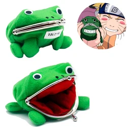 Anime Naruto Frog Wallet Coin Purse Key Chain Cute Plush Novelty Adorable Cartoon Cosplay Figure Children Bag Accessories