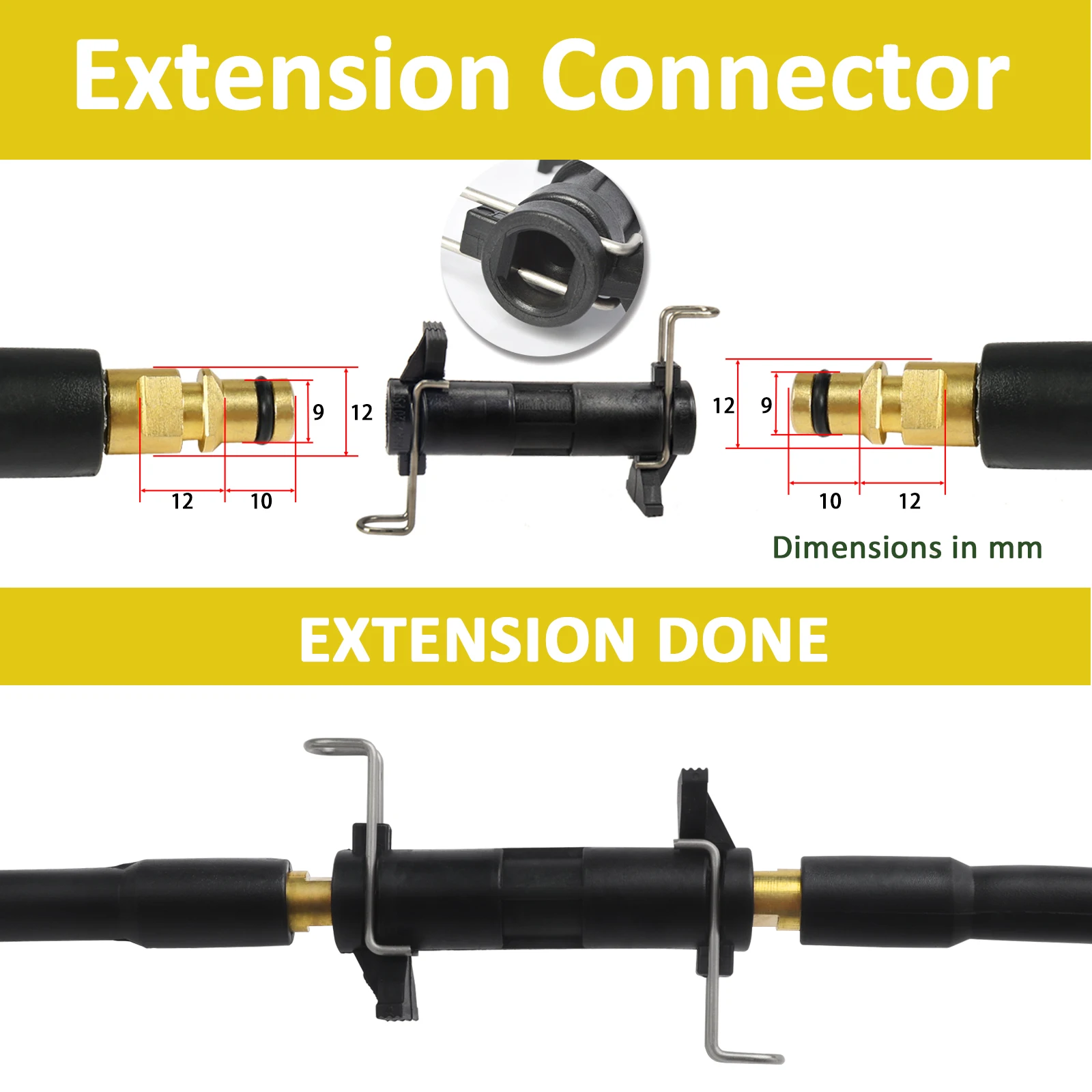 10M/15M Soft & Flexible Pressure Washer Water Hose 1/4