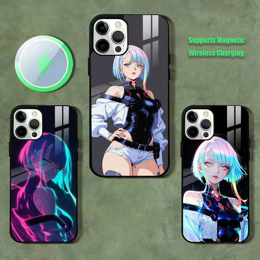 

Edgerunners Lucyna Kushinada Phone Case For iPhone17,16,15,14,13,12,11 Plus,Pro Allows magnetic wireless charging
