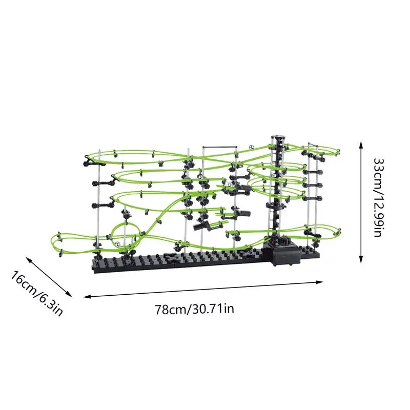 Marble Run Maze Race Track Games Spacerail Roller Coaster Electric Elevator Model Kids Education Science Toy Christmas Gifts