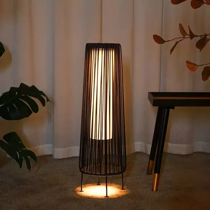 Solar-Landschaftsleuchte, LED-Außengarten, neue Rattanschale, wasserdicht, rostfrei, weiches Licht