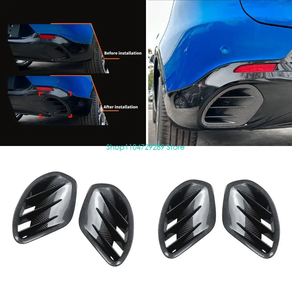 D8KE ABS Rear Bumper Side Outlet Cover Set for Tonale 2023+ Models, Pair Trim for Rear Exterior Recess Styling Detail Rear
