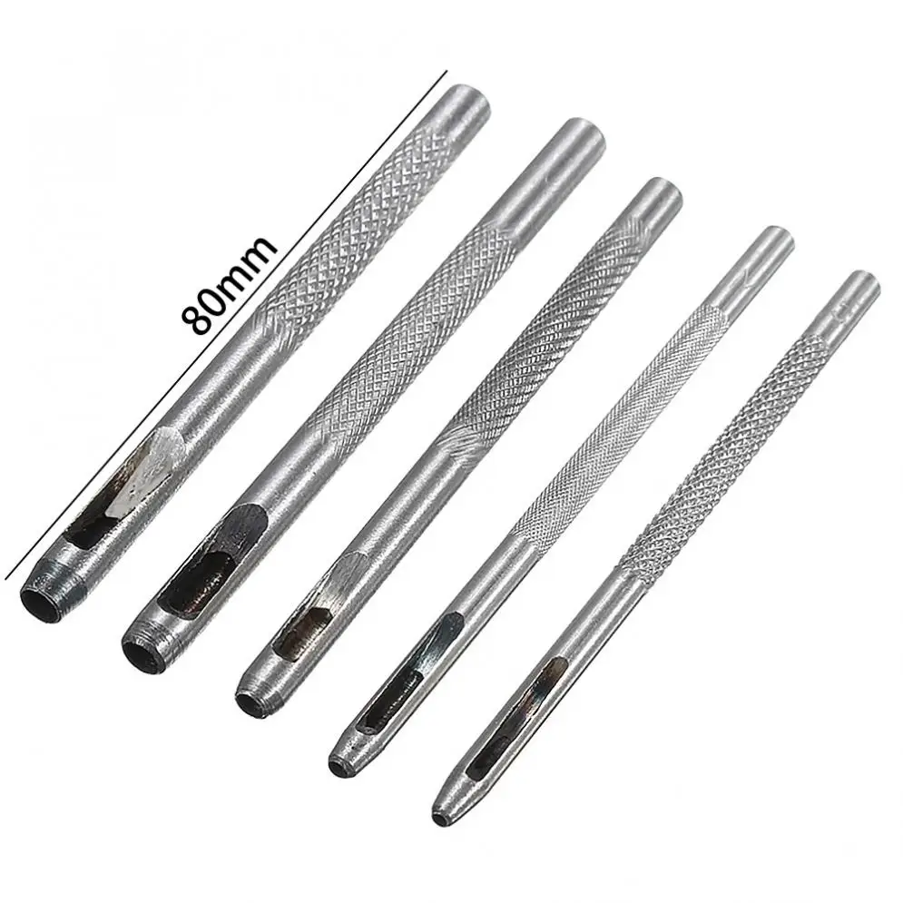 Bộ 5 Vòng Inox Lỗ Puncher Da Đục Lỗ Bộ Bộ Rỗng Puncher Dây Da Thủ Công Cho Dây Da tự Làm Dụng Cụ