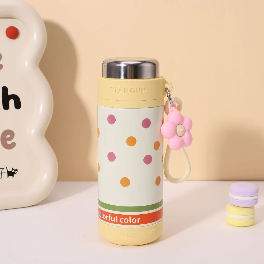 

High Value Portable Stainless Steel Thermos Mug Elegant Fashionable Vacuum Tea Cup Cute Leak Proof Water Cup Girls