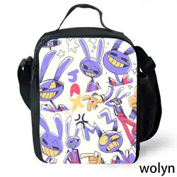 The Amazing Picnicpack Digital Circus Lunch Bags ,Cartoon School Bags for Boys Girls ,Children Cooler Bags Storage for Food