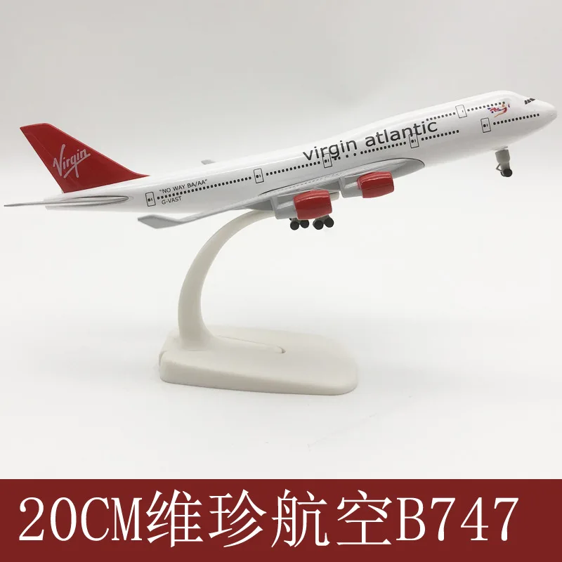 

Модель самолета B747 Virgin Atlantic Airways в масштабе 1:400, литая металлическая модель самолета с подставкой, коллекционная модель B747 из сплава для демонстрации