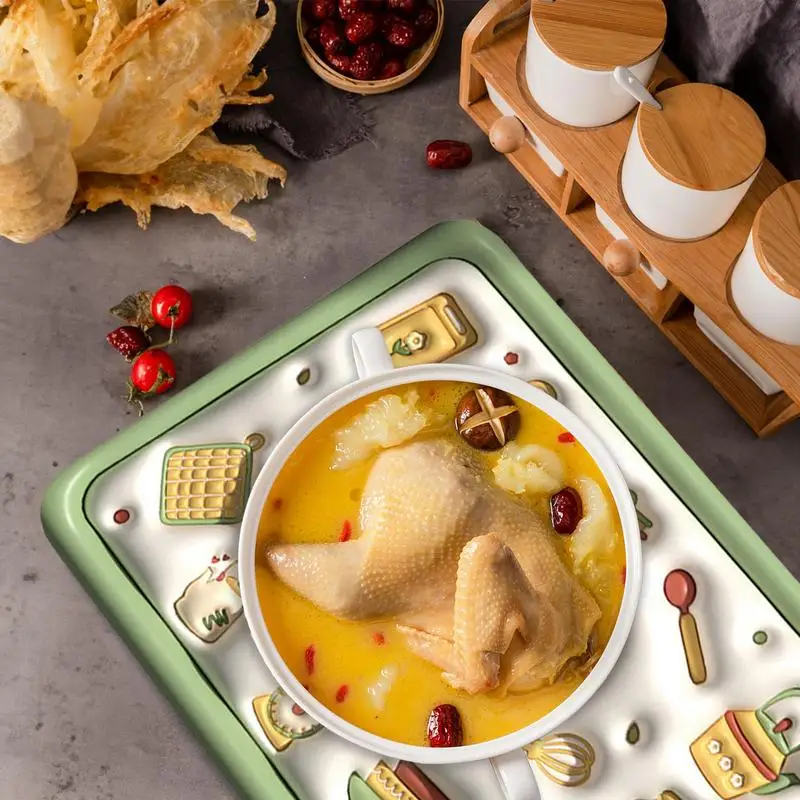 Place Mats Heat-Resistant Table Mats For Dining Table Wipeable Placemats Kitchen Table Placemats And Kitchen Mats For Hotels