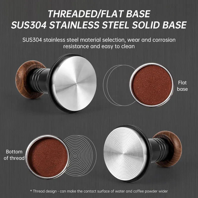 51mm 54mm 58mm 3 in1 Stainless Steel Espresso Coffee Tamper with Calibrated Spring Loaded Power Pressed Coffee Tamper