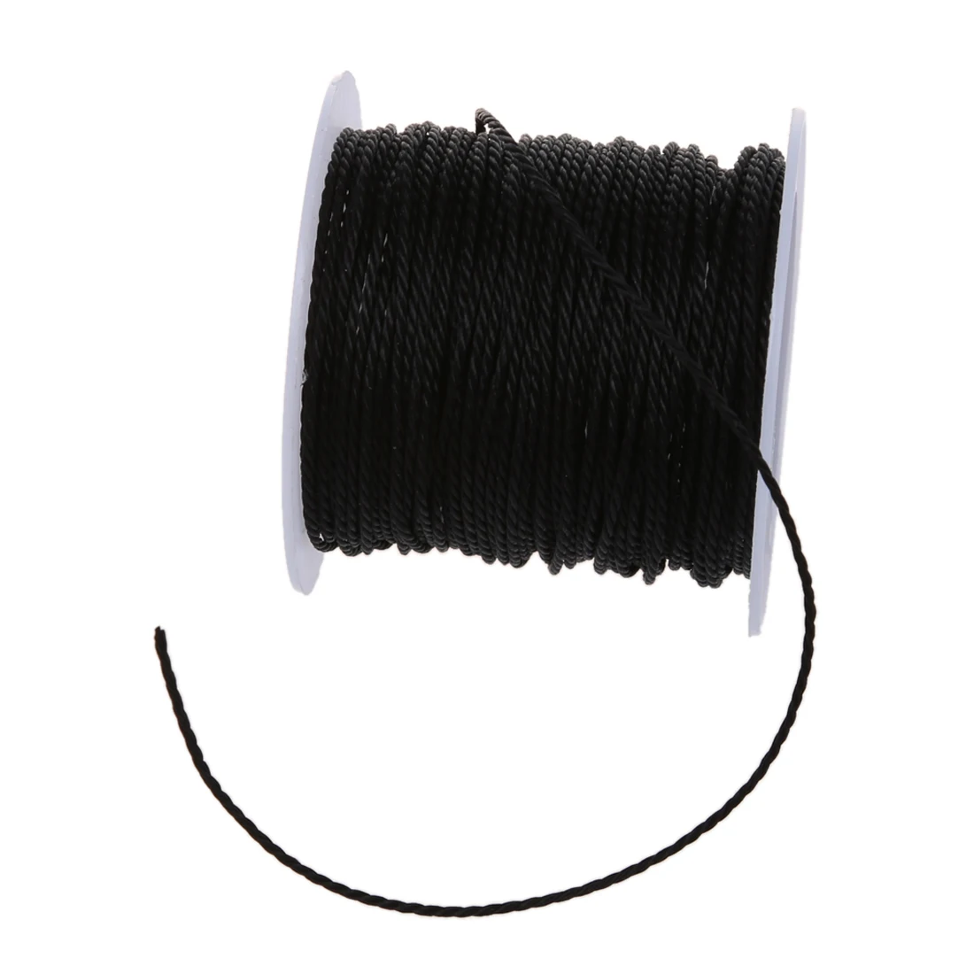 Roll Black Waxed Cotton Necklace Beads Cord String 1mm HOT