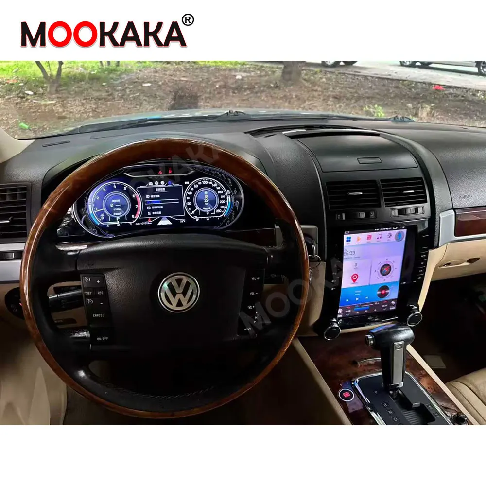 

9.7-дюймовый автомобильный радиоприемник + цифровая приборная панель для Volkswagen Touareg 2003-2010, Android Auto, CarPlay, мультимедийный проигрыватель, головное устройство