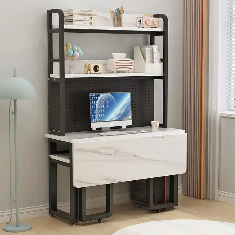 Folding Computer Desk Bookshelf Bookcase Bedroom Student Writing  Writing Multifunctional Simple
