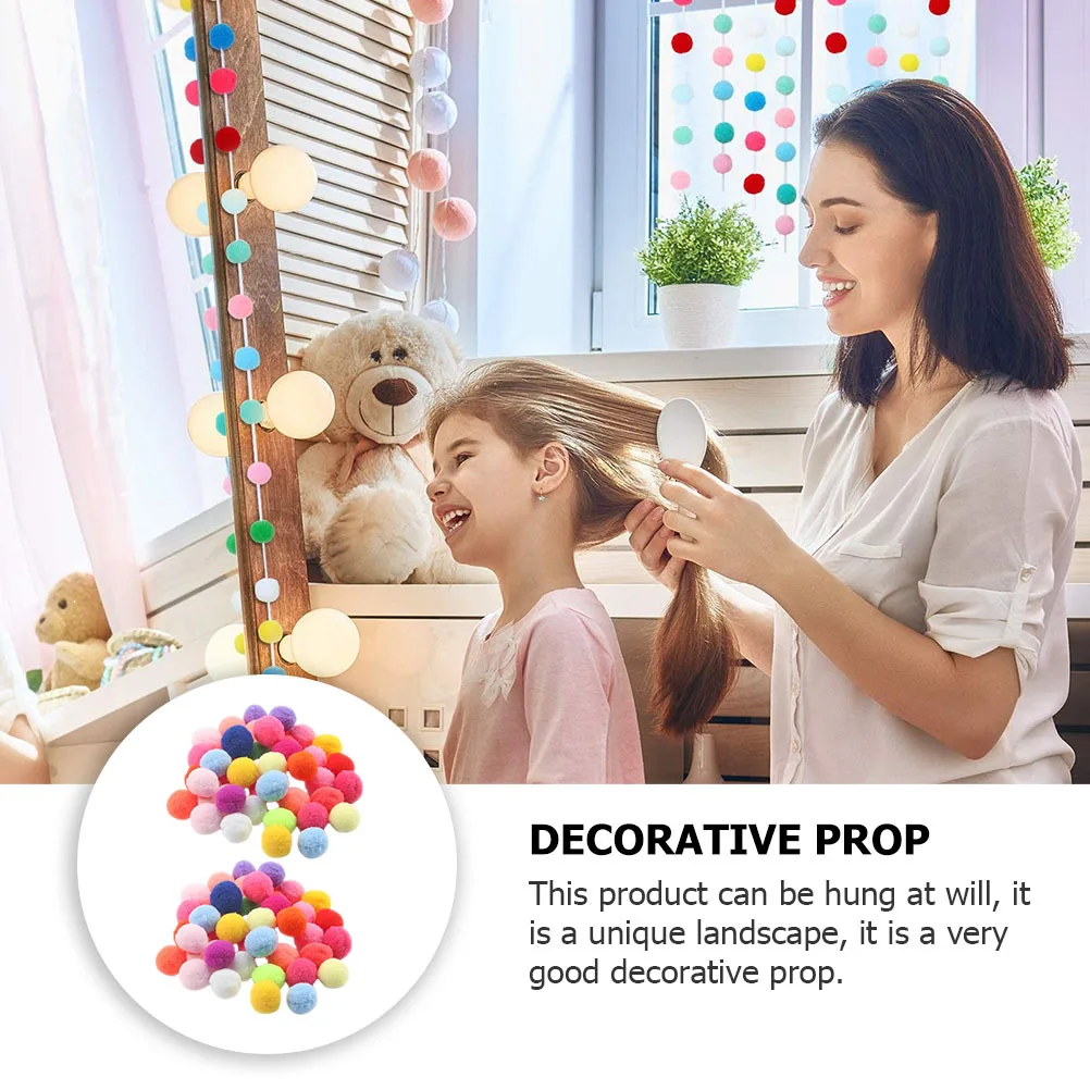 2 pezzi colorati Pom Ball decorazioni appese carino camera dei bambini festa foto sfondo banner ciondolo da parete in stile nordico