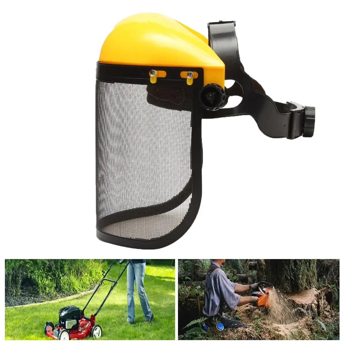 Casco de seguridad para motosierra, máscara protectora para cortacésped, visera forestal, protección facial, protección de seguridad
