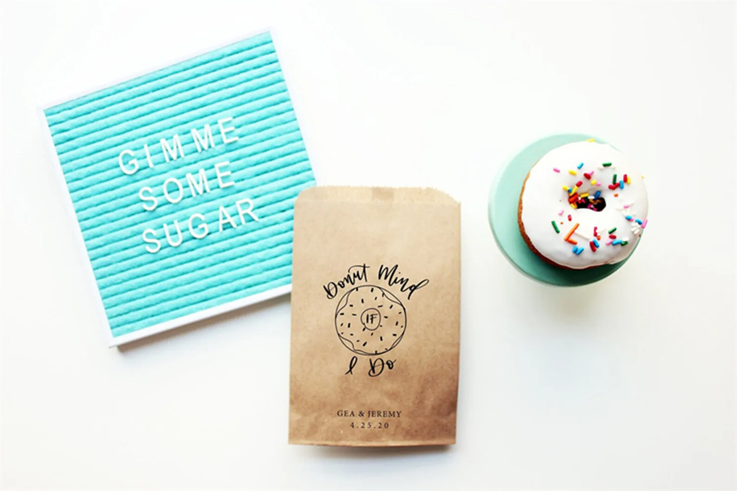 50 Donut Favor Bag | Wedding Favor Bags | Personalized Wedding Birthday Favor Bags| Favor Bags Wedding | Donut Mind Treats Bags