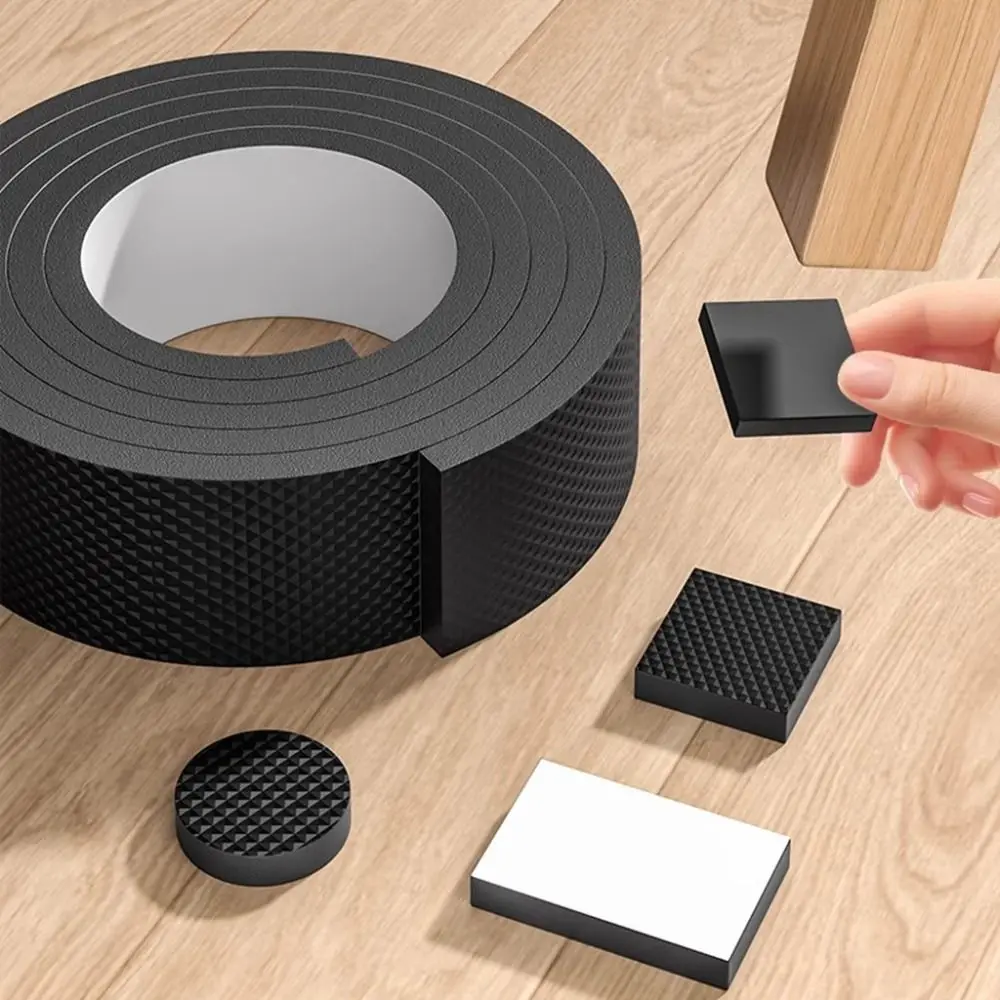 Protectores de suelo, cinta autoadhesiva para cubrir los pies de la silla, 6CM x 6M, cubiertas antideslizantes para las patas de la silla, tapete para caminar silencioso y grueso para sofá