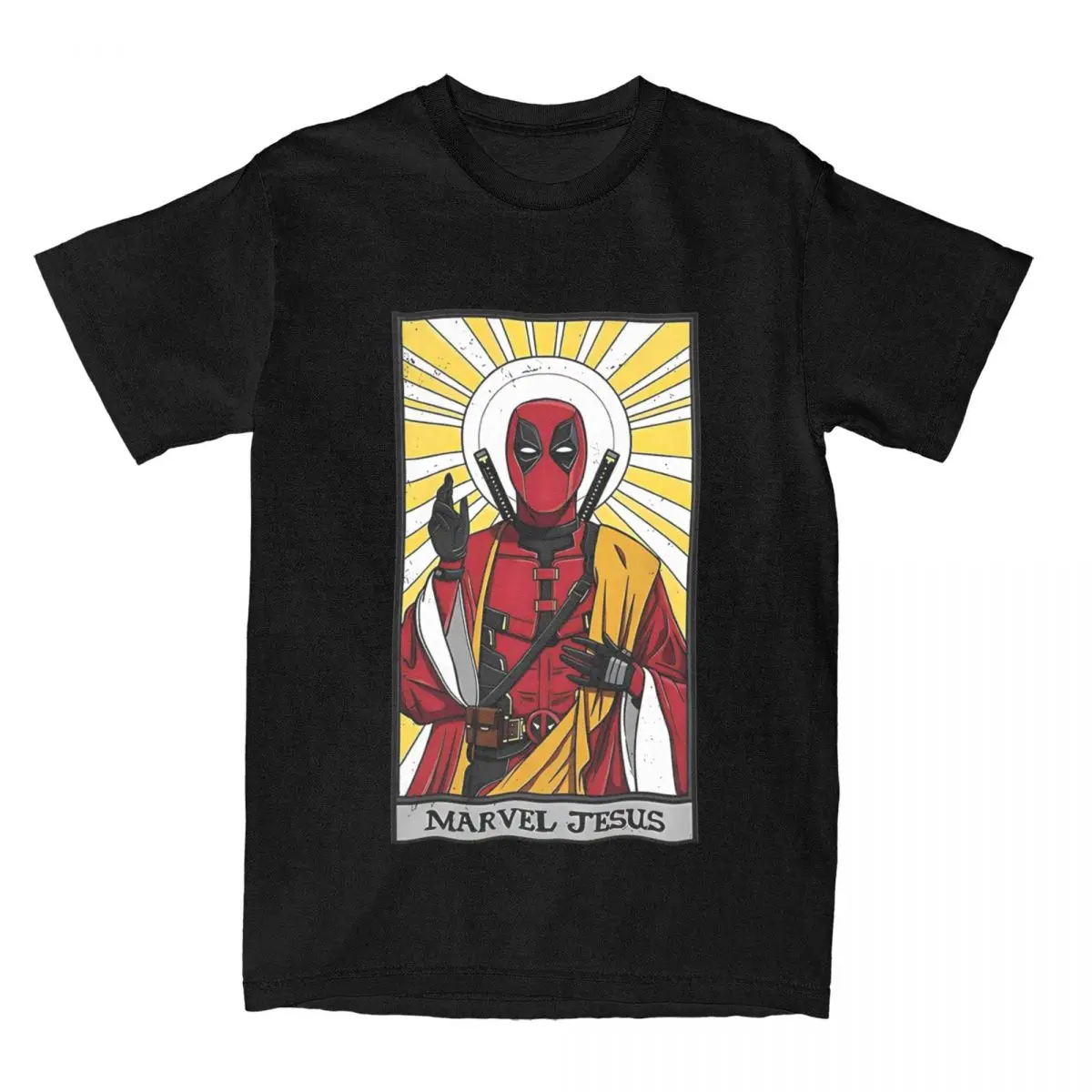 Funny Jesus Deadpool Cool D&W Men Women\'s T Shirt Merchandise Creative Tee Shirt T-Shirt Cotton Classic Clothing