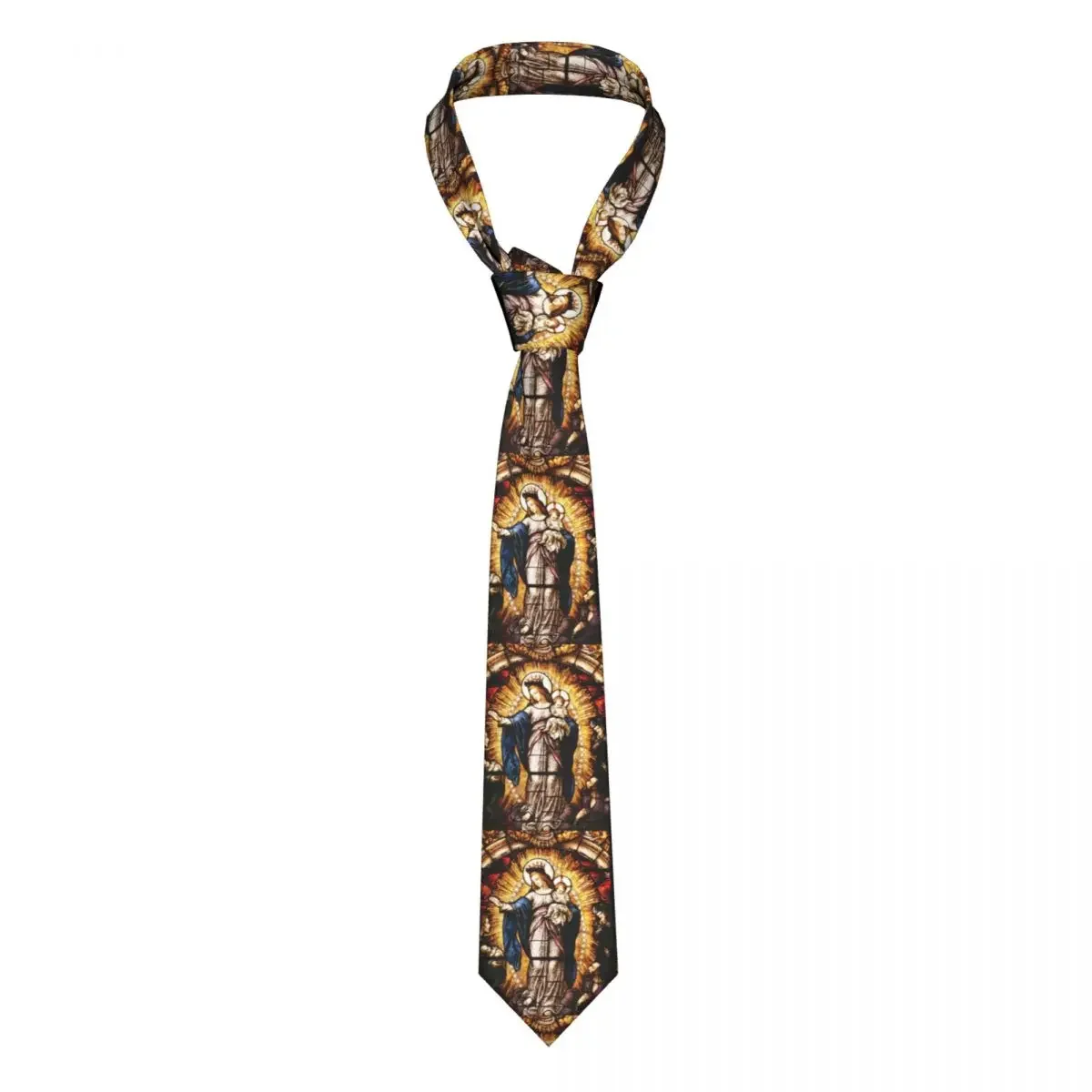 The Virgin Mary Neckties Mens Personalized Silk Catholic Our Lady of Guadalupe Neck Tie for Party