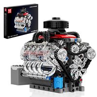 Mould King 10171 487Pcs Mini V8 Engine Kits Car Motor Building Blocks STEM DIY Toys Models for Kids and Teens Gifts for Adults