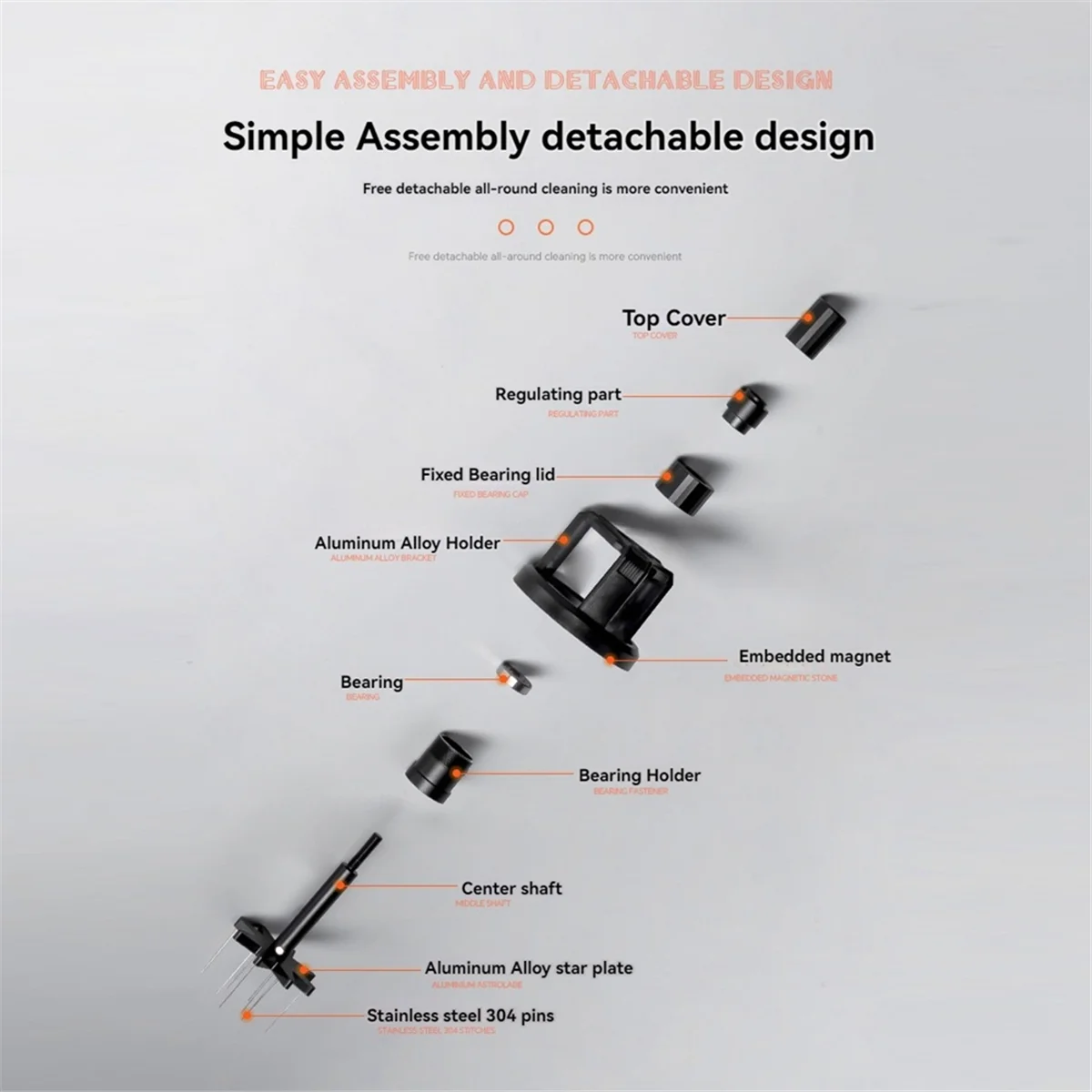 WDT Tool Espresso Coffee Stirrer Distributor Adjustable Depth Espresso Stirrer Tool Rotary Coffee Powder Needle 53mm