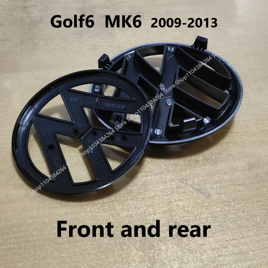 

2pcs Car Buckle Front Grille and Rear Trunk Emblem Replacement Badge For Golf 6 MK6 2009 2010 2011 2012 2013 Replacement Badg