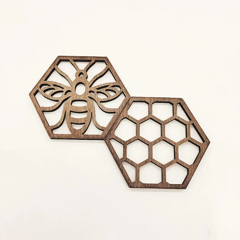 

1PCS New Bee Nest Wooden Decoration Creative Bee Nest coaster pendant Multipurpose Crafts